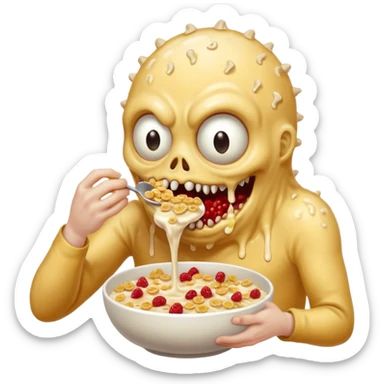 Vomit cereal milk vomit sexy vomit man cereal monster sexy horror sticker