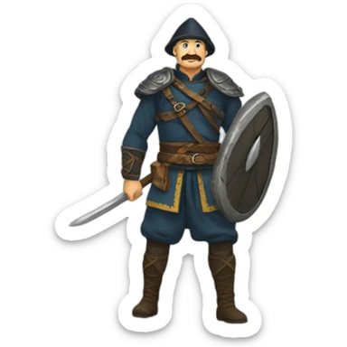 cossack-warrior sticker