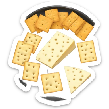 cheese and crackers tray sticker
