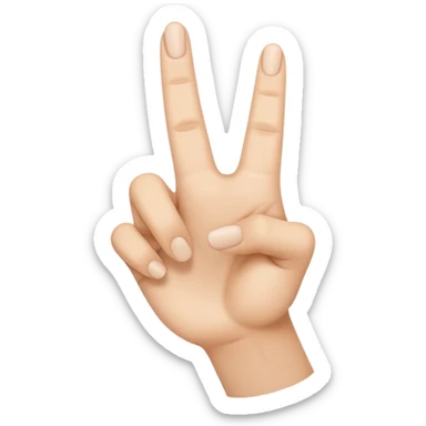 hand emoji with fingers making the shape of an L  sticker