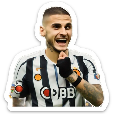 Mauro Icardi Galatasaray ear celebration sticker