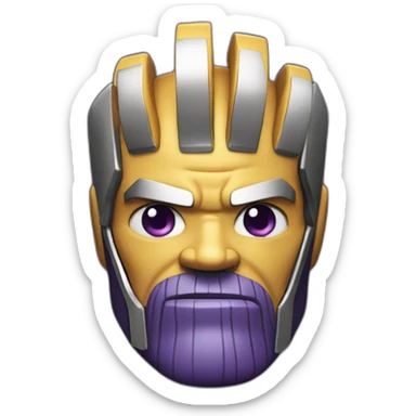 Three fingered thanos sticker
