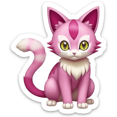 Liepard-Skitty-Delcatty-Pokémon-Fakémon-hybrid-creature (full body) sticker