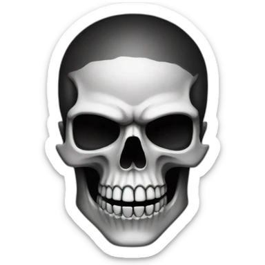 cool badass skull sticker