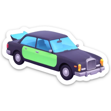 Make the transparent film more visible and floating just above the car, as if it is just being applied and not yet attached, keep the elegant 3D style sticker