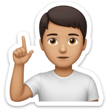 Como el segundo pero con la otra mano se señale la cabeza sticker