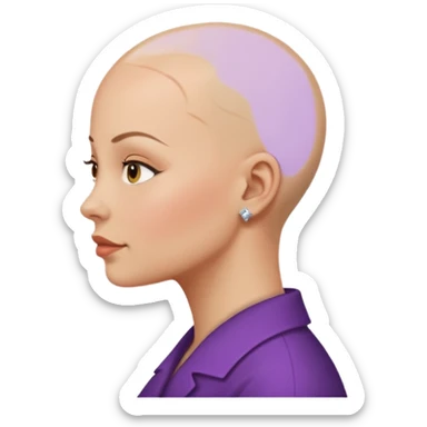 So she supposed to be bald and I kind of want her facing her side sticker