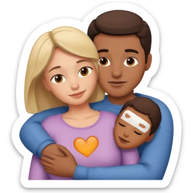 Naked man and woman laying together sticker