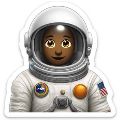 Cosmonaut on other planet have a problem sticker