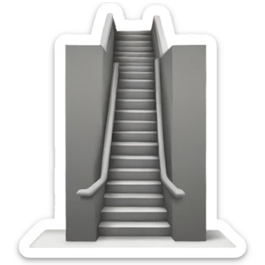 Stairway with legs underneath  sticker