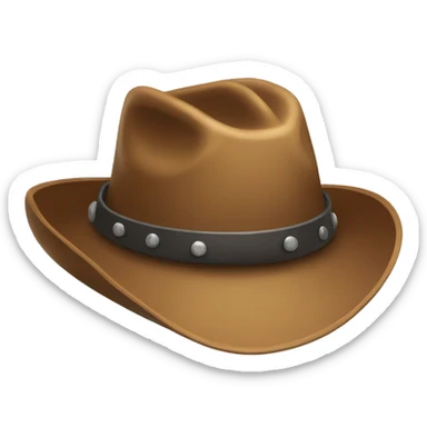 Tipping cowboy hat sticker