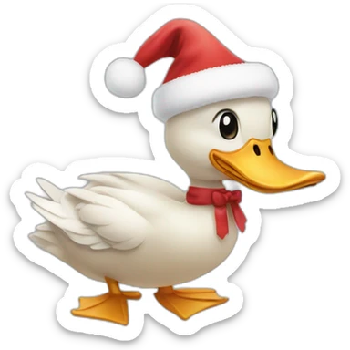 Canard noel sticker
