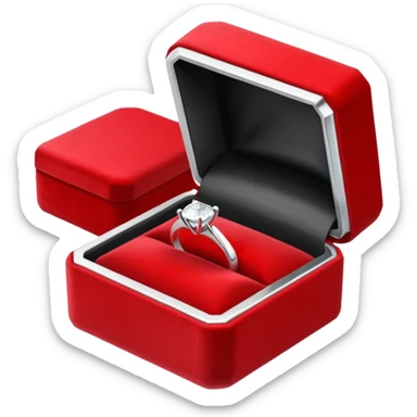 Diamond Ring in Simple Red Box sticker
