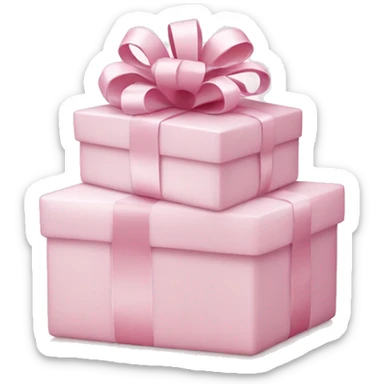 Light pink Christmas gifts under a white Christmas tree  sticker