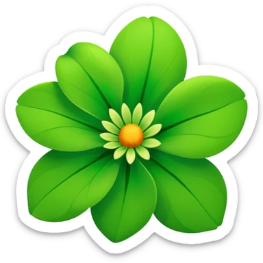 detailed Green flower sticker