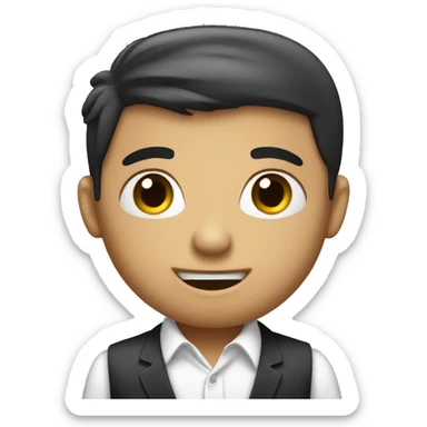 guy proposing marriage to girl  sticker