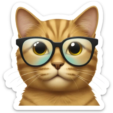 Cat with sunglasses sticker