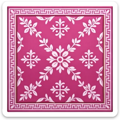 traditional patterned pink carpet sticker