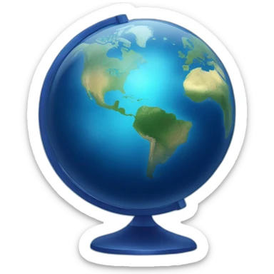 globe with blue aura sticker