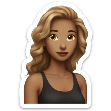 stunning girl light brown hair sticker