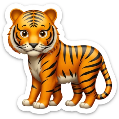 Tigre adulto feroz con la cara mas real no de caricatiraen la cima  sticker