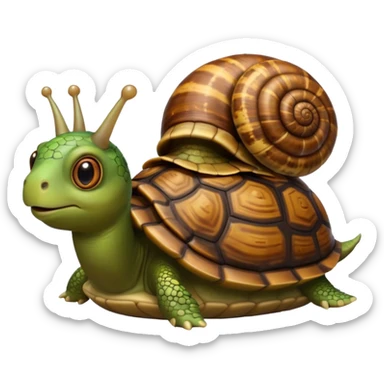 Snail on a turtle sticker