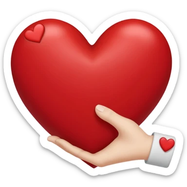 Un brazo abrazando un corazón sticker