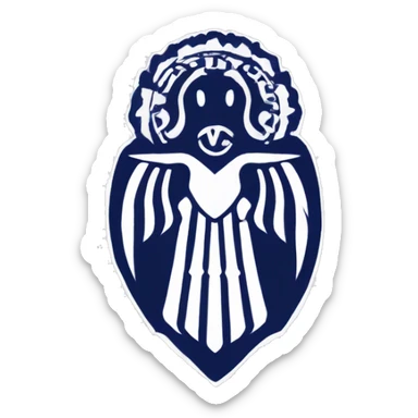 fenerbahce logo white andblack sticker