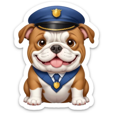 bulldog ingles postman sticker
