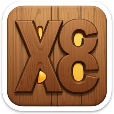 the word YES in brown colors sticker