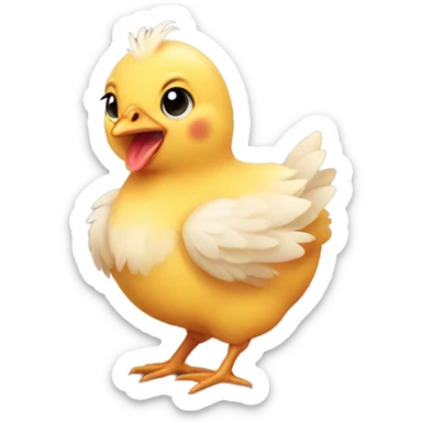 Baby chicken in love sticker