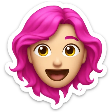 Corazón rosa fucsia sticker