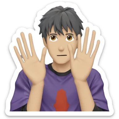 evangelion-wet-hand sticker