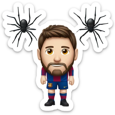 Lionel messi as a spider sticker