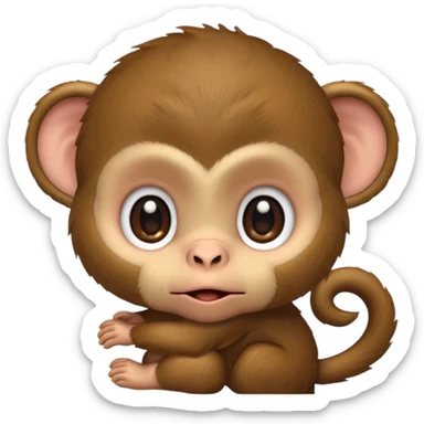 baby monkey sticker