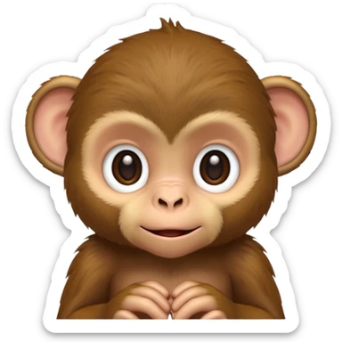 baby monkey sticker