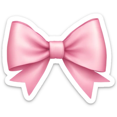 light pink ribbon bow sticker