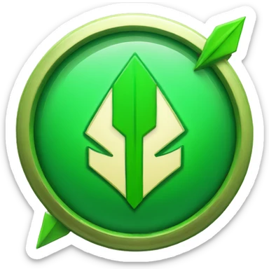 green arrow up boost badge sticker