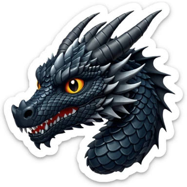

black dragon head sticker