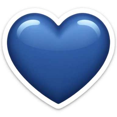 navy blue heart sticker