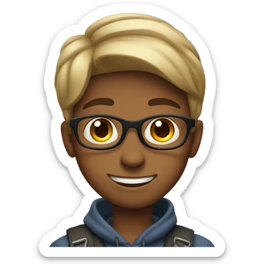 a handsome teenager boy  entering into 20's sticker