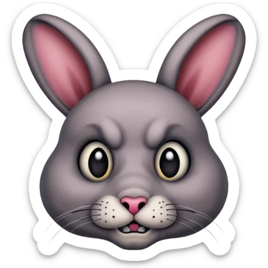 tattooed-scary-looking-bunny-with-heavy-face-tattoes sticker