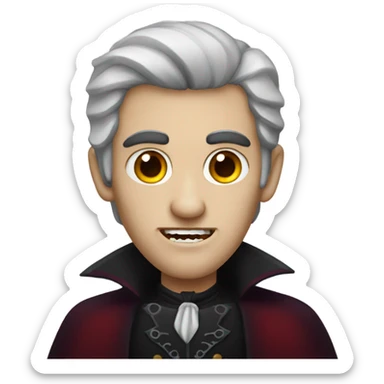 a vampire man sticker