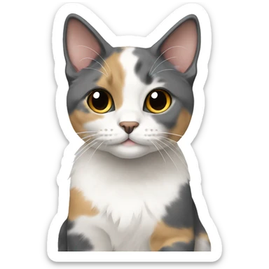 Dilute calico sitting sticker