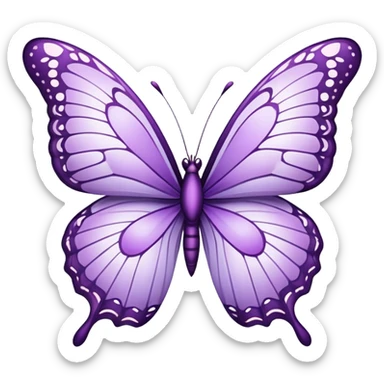 lilac butterfly sticker