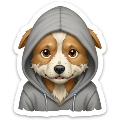homeless dog with torn hoodie


 sticker