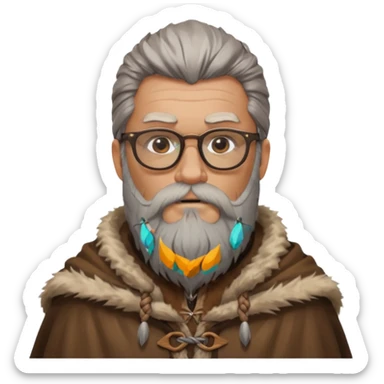 Glasses-Wearing wild viking sticker