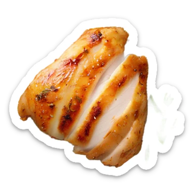 Air Fryer Chicken Breast in a palte sticker
