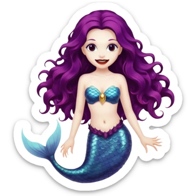 A vampire mermaid sticker