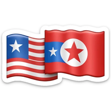About a emoji flag hack combination with Puerto Rico + North Korea emoji flag combination flag hack as a flag image by photo and flag sticker